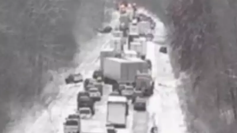 ABD'de 45 Araçlık Zincirleme Kaza: Şükran Günü Yoğunluğu ve Kar Faciaya Yol Açtı