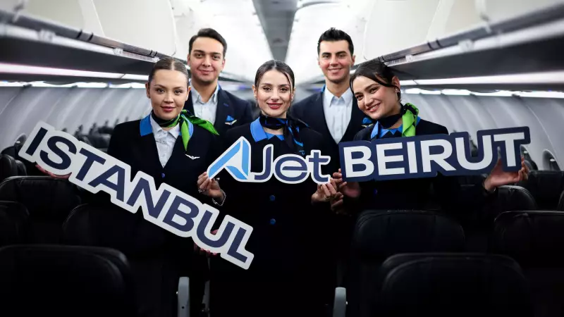 AJet İstanbul-Beyrut Seferlerini Başlattı: İlk Uçuş Törenle Karşılandı