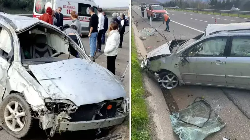 Anadolu Otoyolu'nda Lastik Patlaması: 2 Yaralı