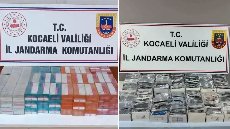 Kocaeli'de Kaçak Operasyonu: 2,6 Milyon TL Değerinde Güneş Gözlüğü ve E-Sigara Ele Geçirildi