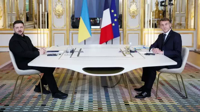 Macron ve Zelenskiy'den Ortak Basın Toplantısı: ABD'nin Arabuluculuğu Memnuniyetle Karşılandı