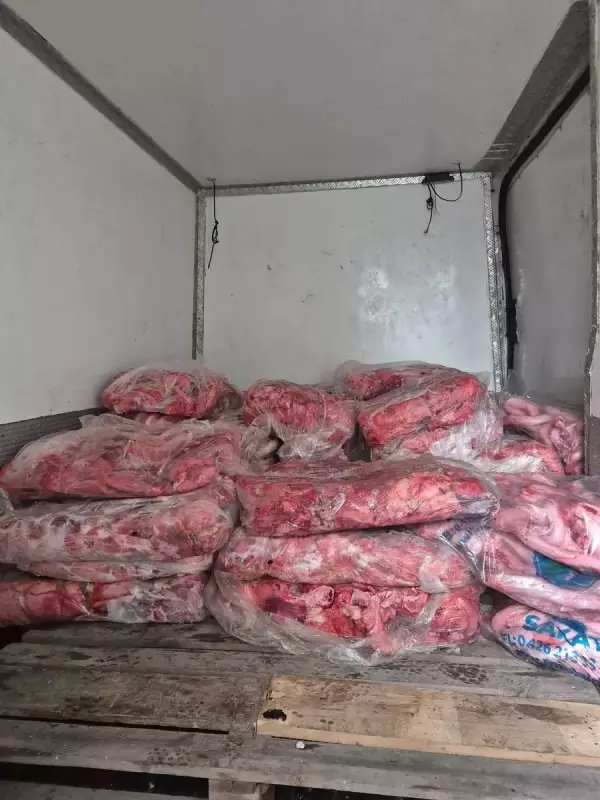 Tekirdağ'da 1 Ton Bozuk Sakatat Ele Geçirilerek İmha Edildi