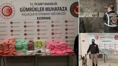 Edirne'de Yeni Yıl Öncesi Büyük Uyuşturucu Operasyonu: Yüzlerce Kilo Ele Geçirildi