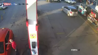 Mersin'de LPG Pompası Takılı Araç Faciayı Son Anda Önleyen Pompacıyı Görüntüledi