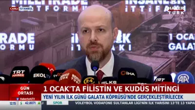 İstanbul'da 1 Ocak Filistin Mitingi: Galata Köprüsü'nde Buluşma Çağrısı