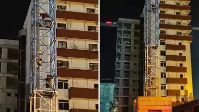 İzmir'de Vinç Üzerinde İntihara Kalkışan Kişi İtfaiye Ekipleri Tarafından Kurtarıldı