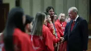Cumhurbaşkanı Erdoğan, Farklı Branşlardan Şampiyon Sporcuları Külliyede Ağırladı