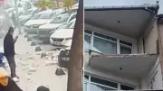 Güngören'de Balkon Çöktü: Yayalar Son Anda Kurtuldu