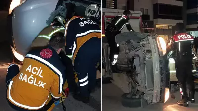 Karaman'da Trafik Kazası: Araç Takla Attı, Sürücü 20 Dakika Araçta Sıkıştı