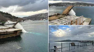 İstanbul'da Fırtına Deniz Fenerini Devirdi: Balıkçıların Bağlama Noktası Yıkıldı