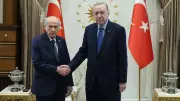 Cumhurbaşkanı Erdoğan ve MHP Lideri Bahçeli Cumhurbaşkanlığı Külliyesi'nde Görüştü