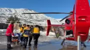 Diyarbakır'da Yanık Hastası Kar Nedeniyle Helikopterle Sevk Edildi