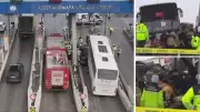Kuzey Marmara Otoyolu'nda Feci Kaza: Otobüsün Çarptığı Otomobil Gisede Sıkıştı, 2 Kişi Hayatını Kaybetti