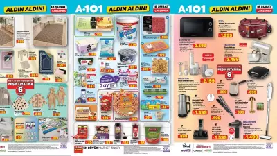 A101 Aktüel Kataloğu 18 Şubat'ta Raflarda: Mikrodalga, Yorgan ve Daha Fazlası