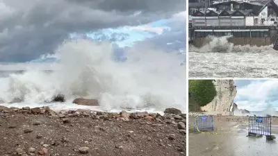 Amasra'da Fırtına Etkili Oldu: Dalgalar 3 Metreyi Buldu, Liman Hasar Gördü