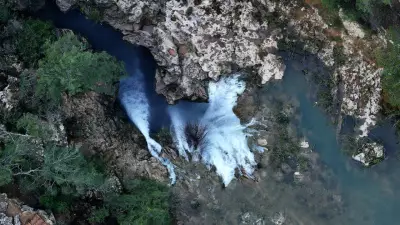 Antalya'daki Güver Şelalesi Yağışlarla Yeniden Hayat Buldu