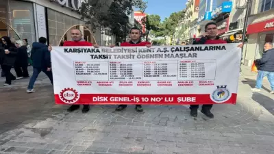 CHP'li Karşıyaka Belediyesi İşçileri 5 Yıldır Tam Maaş Alamıyor, Eylem Yaptı