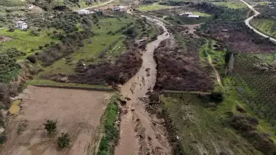 Manisa Turgutlu'da Taşkın Kontrol Tesisi Aşırı Yağışlar Nedeniyle Yıkıldı