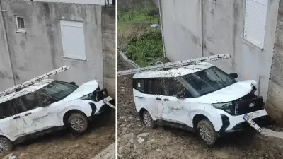 Yoldan Çıkan Otomobil Tarlaya Girdi: Kazada Yaralanan Yok