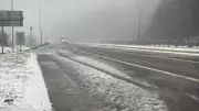 Bolu Dağı'nda Kar Yağışı Başladı, D-100 Karayolu'nda Görüş Mesafesi Düştü