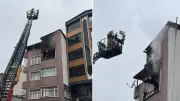 Esenler'de 4 Katlı Binada Çıkan Büyük Yangın İtfaiye Ekiplerince Kontrol Altına Alındı