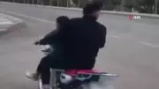 Nevşehir'de Akrobatik Hareket Yapan Motosiklet Sürücüsünün Ehliyeti Daimi Olarak İptal Edildi