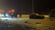 Terme'de Tırla Çarpışan Otomobilde 2 Kişi Yaralandı