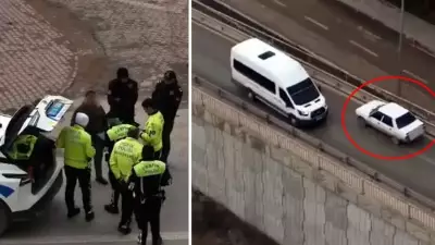 Drone Destekli Trafik Uygulamasında Ehliyetsiz Sürücü Ters Şeritte Kaçmaya Çalıştı