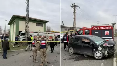 Iğdır'da Şiddetli Trafik Kazası: İki Araç Çarpıştı, Elektrik Trafosu Yıkıldı
