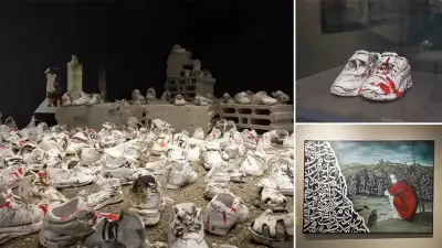 Kalyon Kültür Zone'da 'Sessiz Ayakkabılar' Sergisi: Seramik Ayakkabılar Gazze'nin Hafızasını Taşıyor