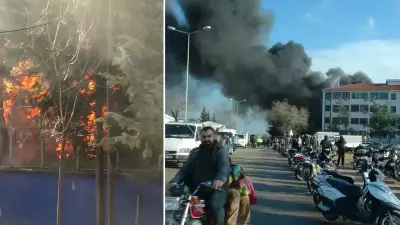 Kilis'te STK'ya Ait Prefabrik Yapıda Yangın: İtfaiye Hızlı Müdahale Etti