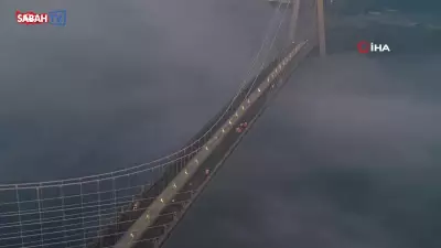 İstanbul'da Gün Doğumu ve Sis, Yavuz Sultan Selim Köprüsü'nde Görsel Şölen Yaratı