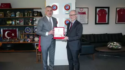 UEFA Temsilcisi Marchetti, TFF Başkanı Hacıosmanoğlu'nu Ziyaret Etti