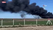 Lüleburgaz'da Geri Dönüşüm Tesisinde Çıkan Yangın Gökyüzünü Kararttı