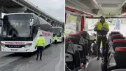 İstanbul'da Otobüs Denetimi: Emniyet Kemeri ve Lastik Kontrolü Yapıldı