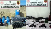 Tekirdağ'da Çiftlikte Ruhsatsız Silah ve Sahte İçki Operasyonu