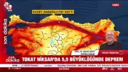 Tokat'ta 5,5 Büyüklüğündeki Deprem Panik Yarattı, Şükrü Ersoy'dan Kritik Uyarılar
