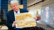 Trump, Miami'de Altın Kütüphanesini Tanıttı: İçinde Altın Heykel ve Air Force One Var