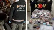İzmir'de Kamyonette Lastiklerin İçine Gizlenmiş 8 Bin 500 Paket Kaçak Sigara Ele Geçirildi