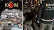 İzmir'de Kamyonetten 8.550 Paket Kaçak Sigara Ele Geçirildi