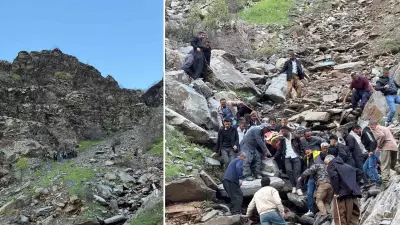 Beytüşşebap'ta pancar toplarken kayalıklardan düştü