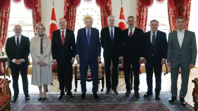 Cumhurbaşkanı Erdoğan, FIFA Başkanı Infantino'yu Kabul Etti