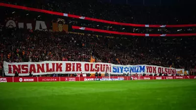 Galatasaray Taraftarından İsrail Protestosu: Soykırımı Kınayan Pankart Açıldı