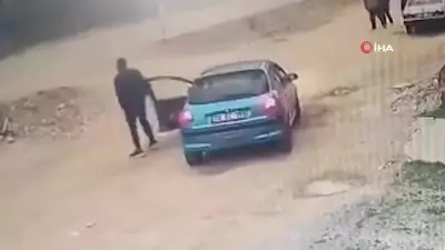 Giresun'da önce konuştu, sonra çarptı: O anlar kamerada