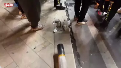 Şişli'de Genç Kıza Çarpmamak İçin Yapılan Manevra Bariyerleri Parçalattı!