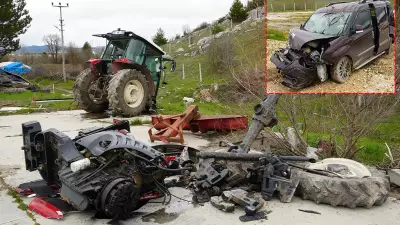 Kastamonu'da traktör ve otomobil çarpıştı: 5 yaralı, 2'si ağır