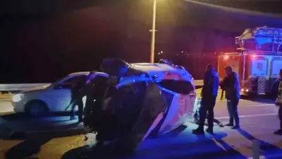 Kayseri Bünyan'da Otomobil Yan Yattı: Kontrolden Çıktı