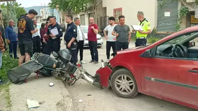 Kozan'da otomobil-motosiklet çarpıştı: 1 ağır yaralı