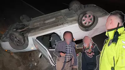 Kırıkkale'de akılalmaz kaza: Taklalar atan otomobilin sürücüsü kaçtı, yaşlı çift dil döktü