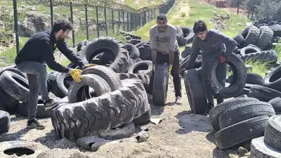 Mardin'de 100 ton atık lastik geri dönüşümle ekonomiye kazandırıldı